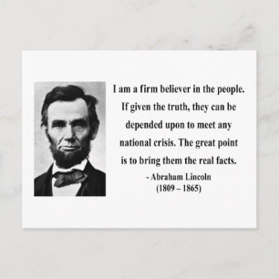 Abraham Lincoln Quote 14b Vykort