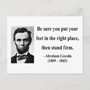 Abraham Lincoln Quote 16b Vykort