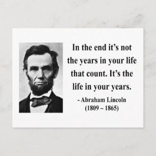 Abraham Lincoln Quote 2b Vykort