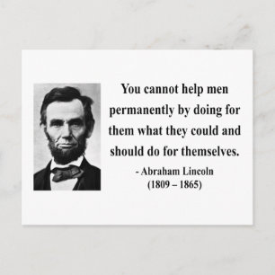 Abraham Lincoln Quote 4b Vykort