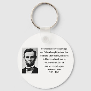 Abraham Lincoln Quote 5b Nyckelring