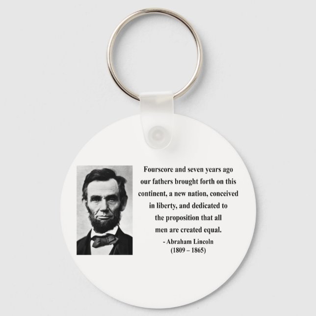 Abraham Lincoln Quote 5b Nyckelring (Framsida)