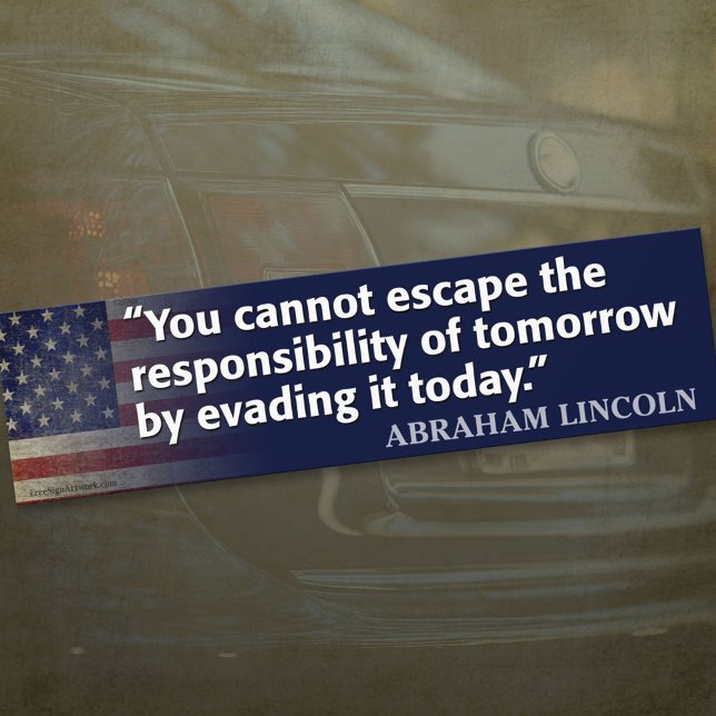 Abraham Lincoln Quote Bumper Sticker Bildekal (Skapare uppladdad)