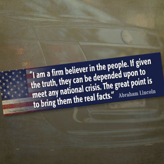 Abraham Lincoln Quote Bumper Sticker Bildekal