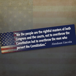 Abraham Lincoln Quote Bumper Sticker Bildekal