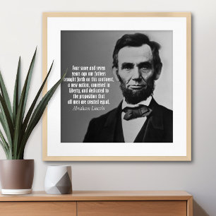 Abraham Lincoln Quote - Gettysburg Adress Poster