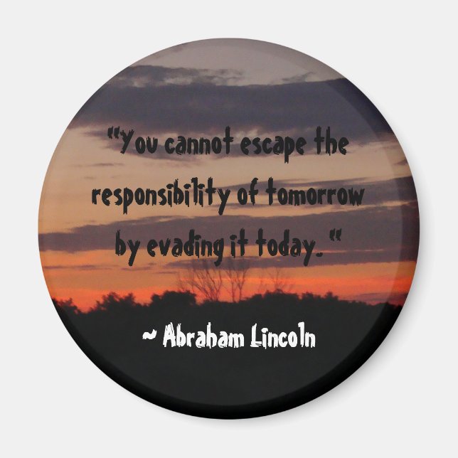 Abraham Lincoln Quote Magnet (Framsidan)