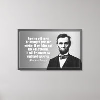 Abraham Lincoln Quote om Amerika