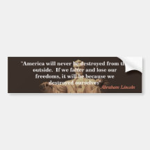 Abraham Lincoln Quote om Amerikas förstörelse