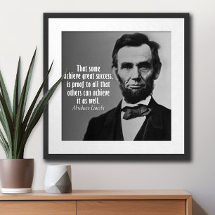 Abraham Lincoln Quote om framgång Poster
