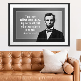 Abraham Lincoln Quote om framgång Poster