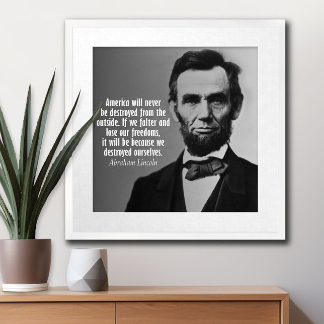 Abraham Lincoln Quote om Freedom Poster (Abraham Lincoln  Poster)