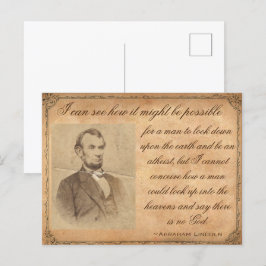 Abraham Lincoln Quote Om Gud Vykort