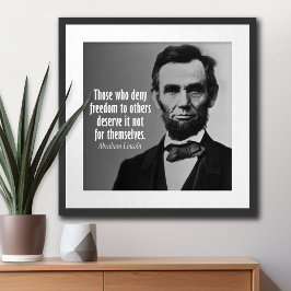Abraham Lincoln Quote om Slavery Poster