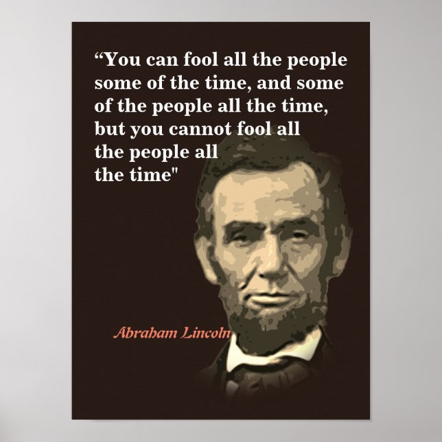 Abraham Lincoln Quote on Fooling People Poster (Framsidan)