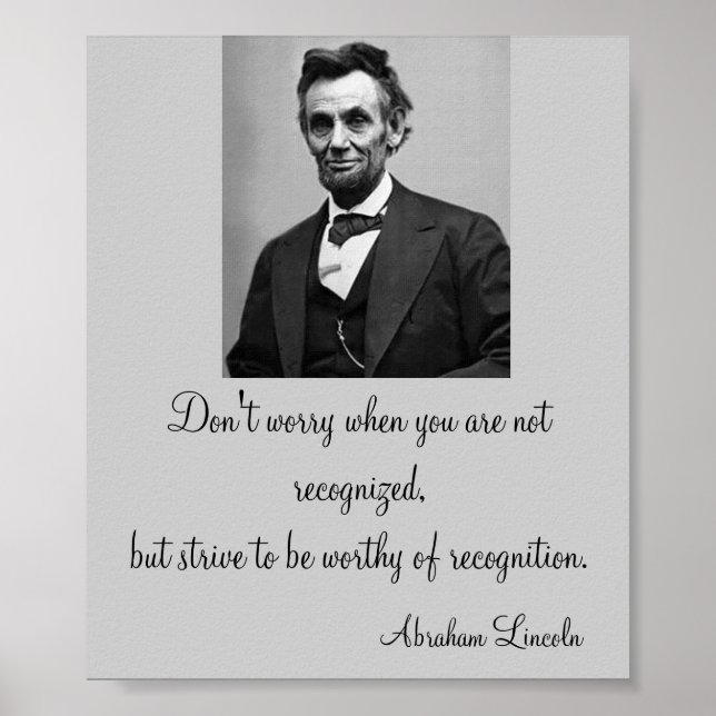 Abraham Lincoln Quote Poster (Framsidan)
