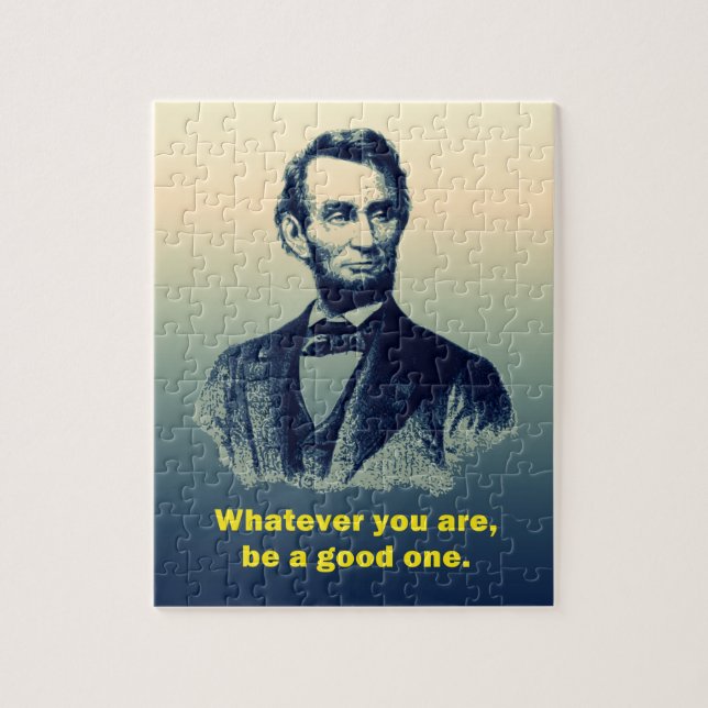 Abraham Lincoln Quote Pussel (Vertikal)