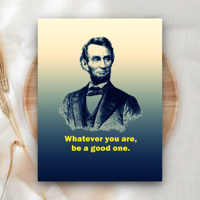 Abraham Lincoln Quote Vykort (Skapare uppladdad)