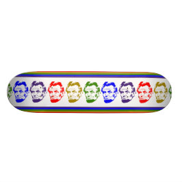 Abraham Lincoln Retro Multicolor Skateboard
