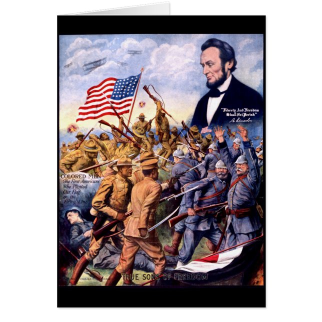 Abraham Lincoln riktiga Sons av frihet Hälsningskort (Framsidan)