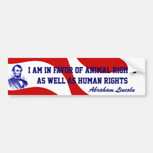 Abraham Lincoln rött vitt blått bildekal