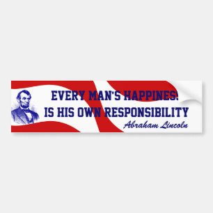 Abraham Lincoln rött vitt blått bildekal