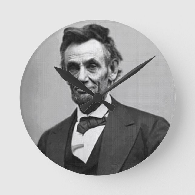 Abraham Lincoln Rund Klocka (Framsida)