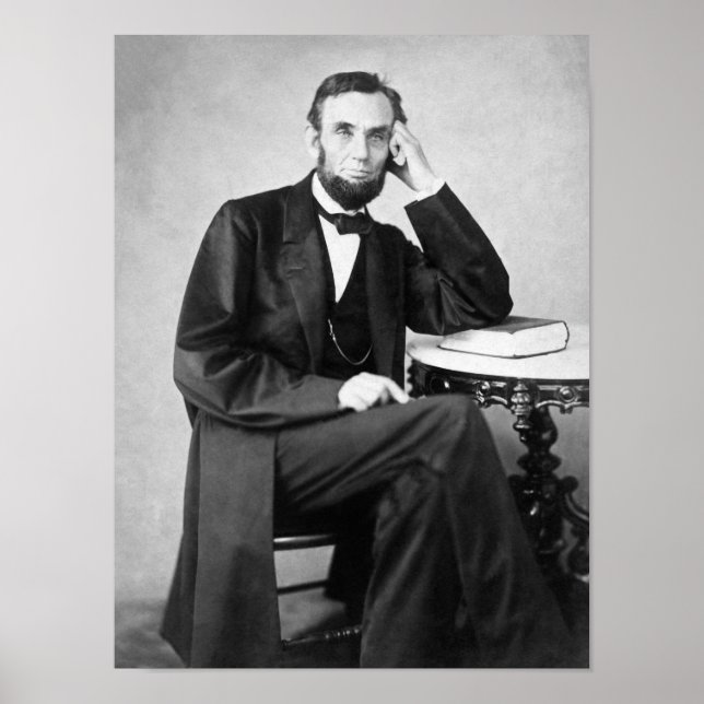 Abraham Lincoln Seated Porträtt Poster (Framsidan)
