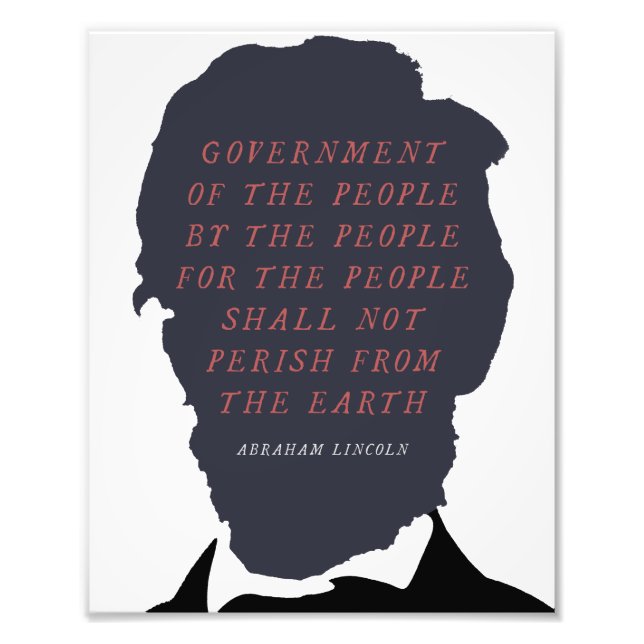 Abraham Lincoln Silhouette Fototryck (Framsidan)