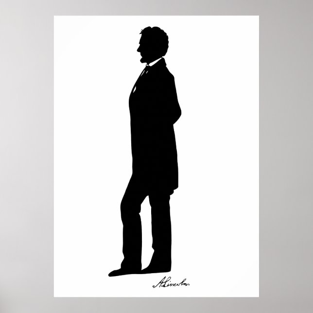Abraham Lincoln Silhouette Poster (Framsidan)