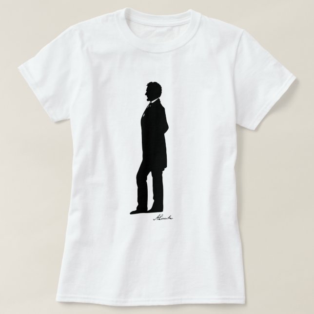 Abraham Lincoln Silhouette Tee Shirt (Design framsida)