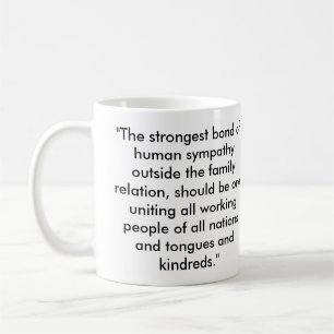 Abraham Lincoln socialistiskt citationstecken Kaffemugg