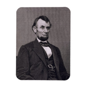 Abraham Lincoln som inristas från en fotografera Magnet