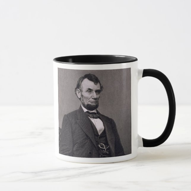 Abraham Lincoln som inristas från en fotografera Mugg (Höger)