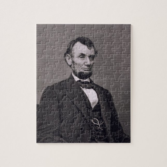 Abraham Lincoln som inristas från en fotografera Pussel (Vertikal)
