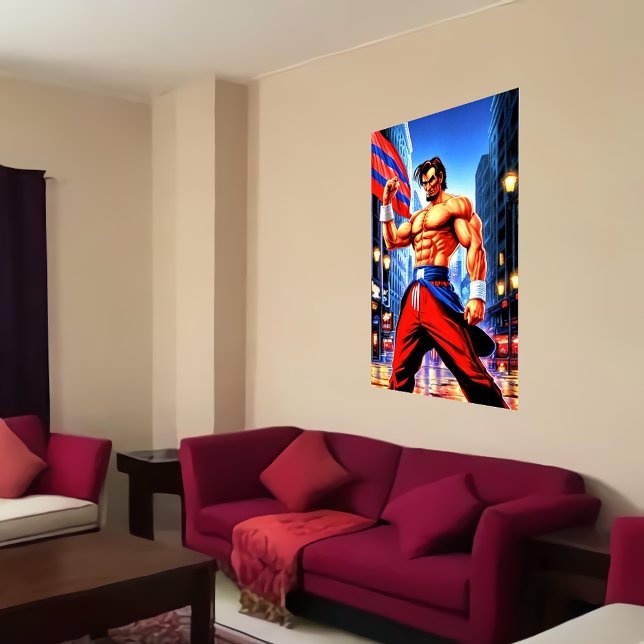 Abraham Lincoln som krigare | AI Art Poster (Skapare uppladdad)