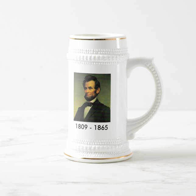 Abraham Lincoln som målar Bicentennial Stein Sejdel (Höger)