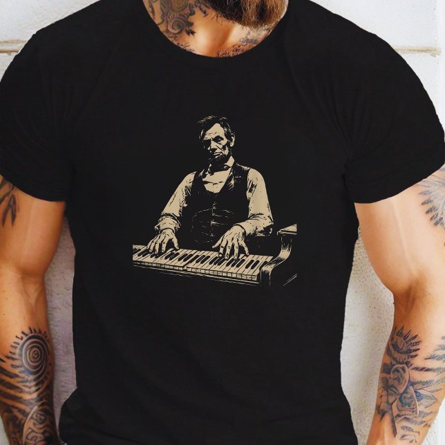 Abraham-Lincoln-Spela-Piano T Shirt (Skapare uppladdad)