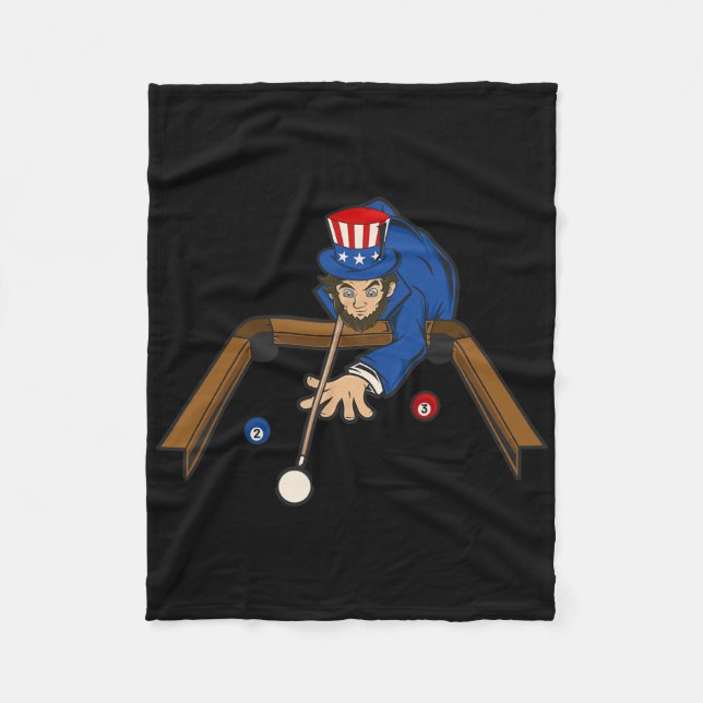 Abraham Lincoln spelar Billiards, 4:e Jul Fleecefilt (Framsidan)