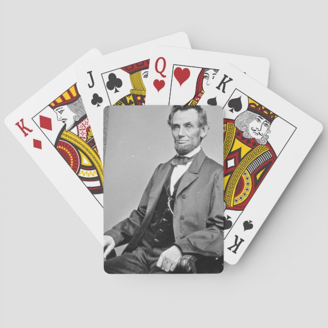 Abraham Lincoln spelar kort Casinokort (Baksidan)