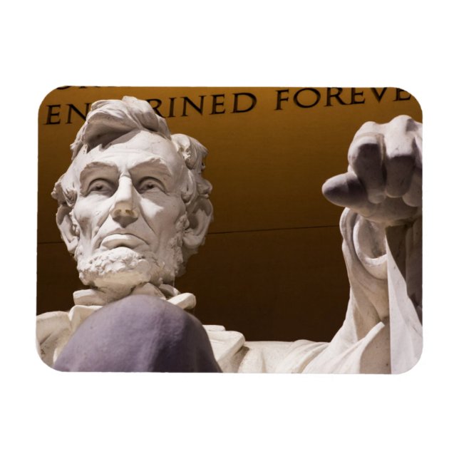 Abraham Lincoln Statue, Lincoln Memorial Magnet (Horisontell)