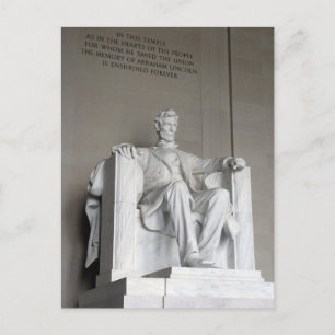 Abraham Lincoln Statue Lincoln Memorial Washington Vykort