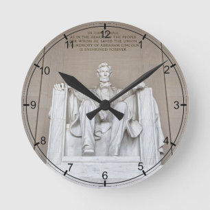 Abraham Lincoln staty Rund Klocka