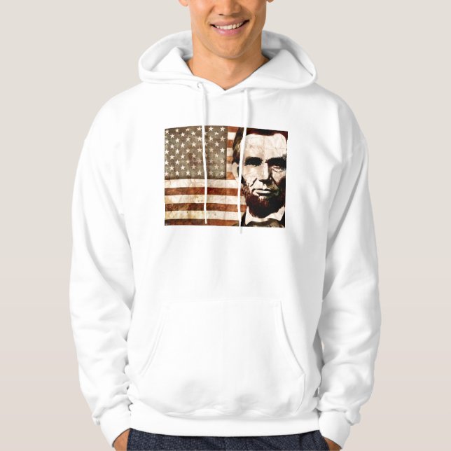 Abraham Lincoln Sweatshirt Med Luva (Framsida)