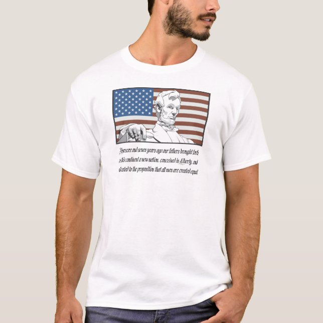 Abraham Lincoln talT-tröja T Shirt (Framsida)