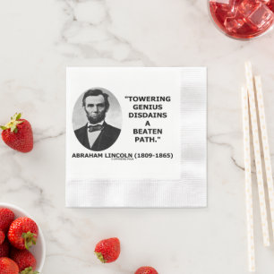 Abraham Lincoln Towering Genius Föraktar Utslitna Pappersservett