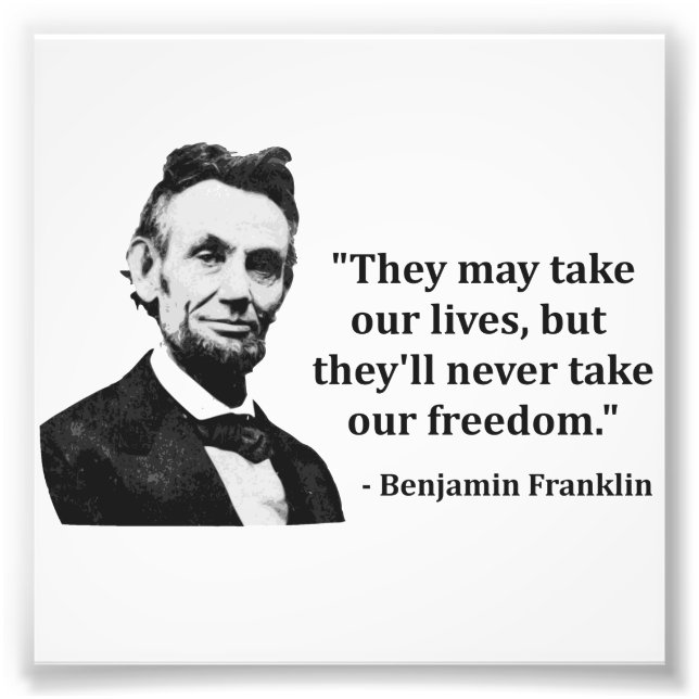 Abraham Lincoln Troll Quote Fototryck (Framsidan)