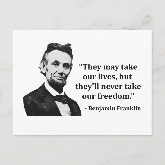 Abraham Lincoln Troll Quote Vykort (Framsida)