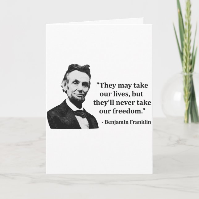 Abraham Lincoln trollcitationstecken Kort (Framsida)
