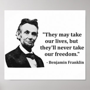 Abraham Lincoln trollcitationstecken Poster